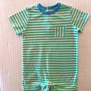 Primary Short Sleeve Romper with Pocket